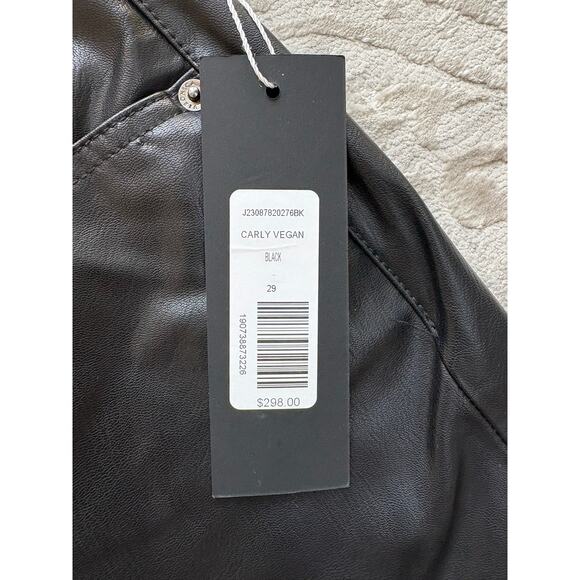 Veronica Beard Women's Carly Vegan Leather Kick Flare Pants Black Size 29 NWT - Picture 5 of 10